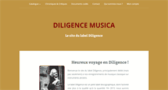 Desktop Screenshot of diligencemusica.com